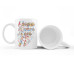Cana cafea/ceai, Oktane, 330 ml, 'I know it when I see IT', ceramica, alba