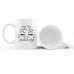 Cana cafea/ceai, Oktane, 330 ml, 'Kepp your lashes long and your standards high', ceramica, alba