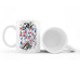 Cana cafea/ceai, Oktane, 330 ml, 'The fabulous life', ceramica, alba