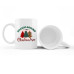Cana cafea/ceai, Oktane, 330 ml, 'Rockin' around the Christmas tree', ceramica, alba