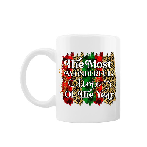 Cana personalizata "The most wonderful time of The Year", Oktane, ceramica alba, 330 ml