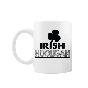 Cana personalizata "Irish hooligan", Oktane, ceramica alba, 330 ml