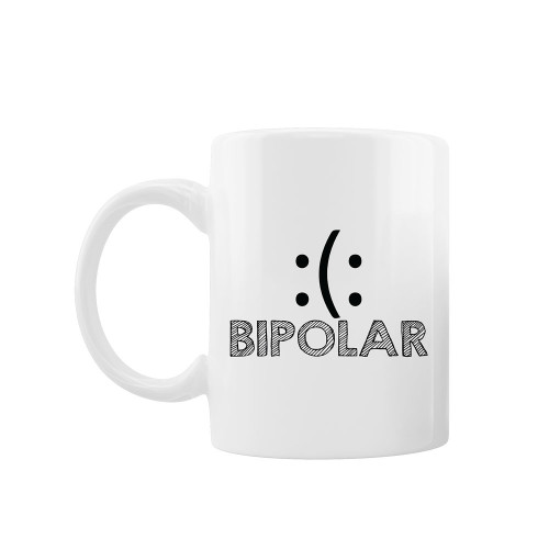 Cana personalizata "Bipolar", Oktane, ceramica alba, 330 ml