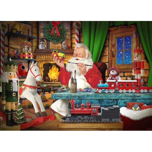 Puzzle personalizat, Oktane, Santa's Toyworks Navidad, suprafata din carton, A4, 120 piese