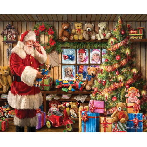 Puzzle personalizat, Oktane, Look it's Santa Claus, suprafata din carton, A4, 120 piese