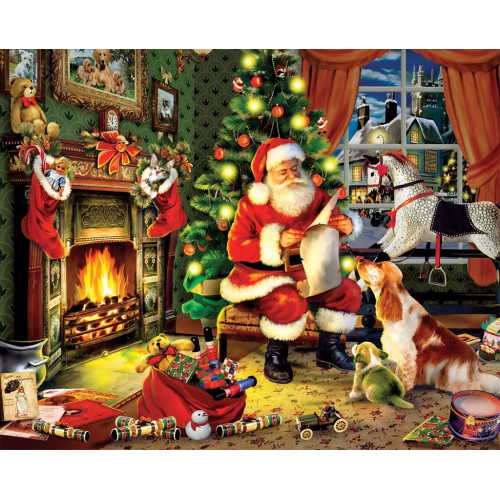 Puzzle personalizat, Oktane, Merry Christmas Santa Claus fun, suprafata din carton, A4, 120 piese