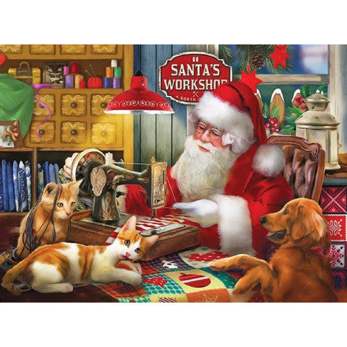 Puzzle personalizat, Oktane, Santa's quilting workshop, suprafata din carton, A4, 120 piese