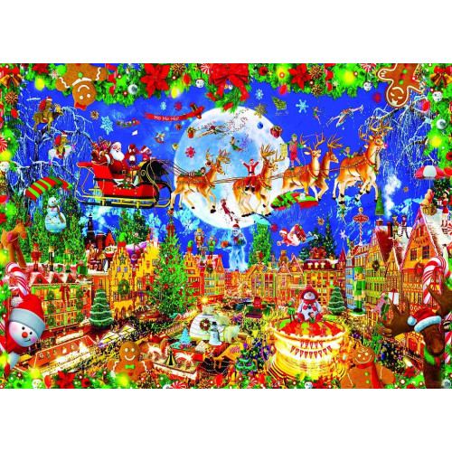 Puzzle personalizat, Oktane, Santa's coming to town, suprafata din carton, A4, 120 piese