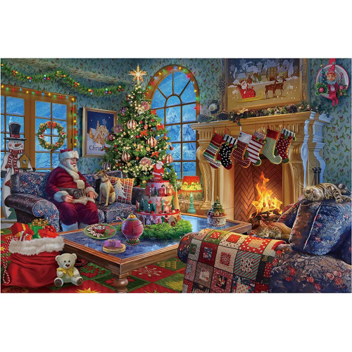 Puzzle personalizat, Oktane, Santa Claus warm Christmas, suprafata din carton, A4, 120 piese