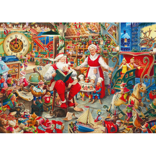 Puzzle personalizat, Oktane, Santa's Workshop Christmas, suprafata din carton, A4, 120 piese