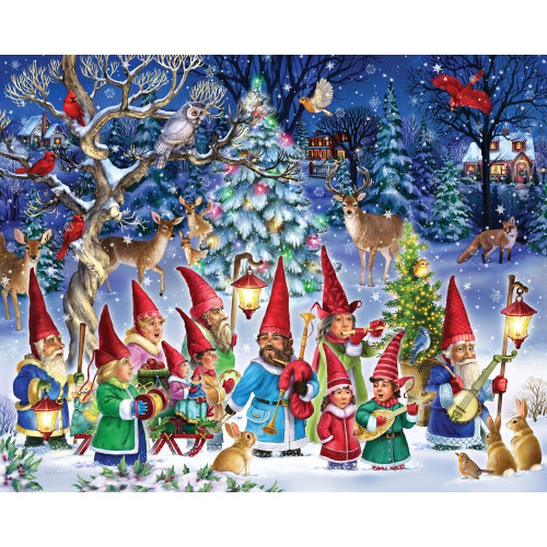 Puzzle Craciun, Oktane, Going gnome for Christmas, suprafata din carton, A4, 120 piese