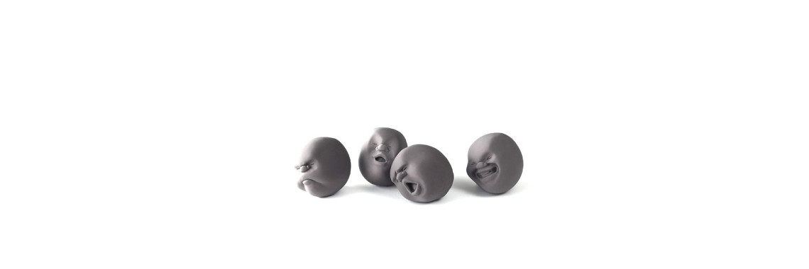 Jucarie antistres SQUISHY, Face of the Moon, set 4 bucati