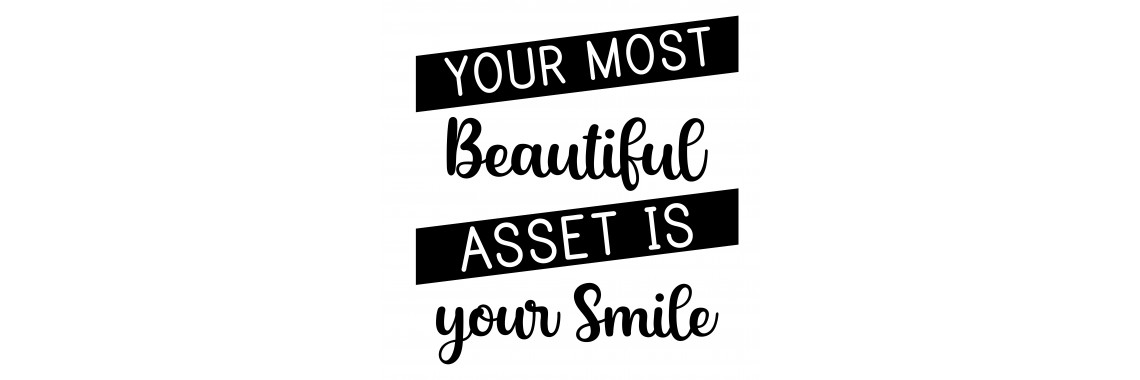 Sticker decorativ, Your most beautiful asset is your smile